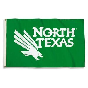 UNT North Texas Mean Green Eagles Flag New‎ 3x5 FT Mancave Gameday Dorm Room